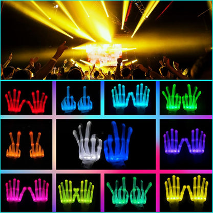 12 Colors LED Gloves