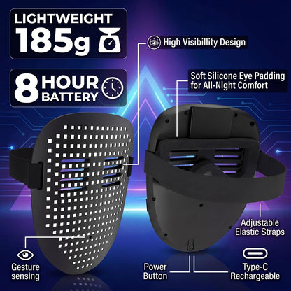 LED Light Up Mask with Gesture Sensing
