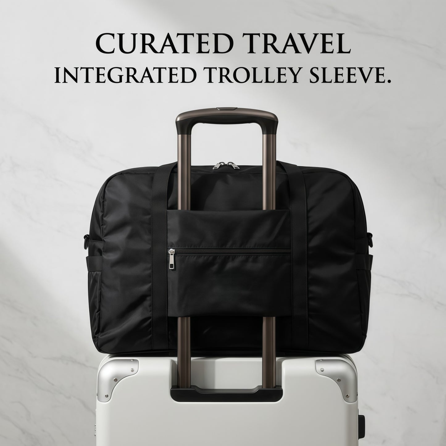 Lightweight Ripstop Weekender Travel Duffel Bag with Luggage Sleeve