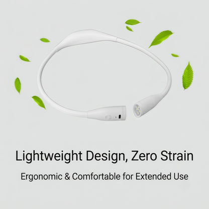 Rechargeable LED Neck Reading Light – Hands-Free Flexible Gooseneck Book Light with 3 Color Modes & Stepless Dimming