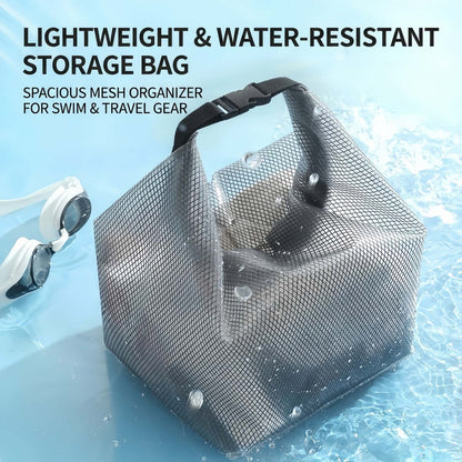 Water-Resistant EVA Mesh Travel Dry Bag - Roll-Top Swim, Gym & Toiletry Organizer