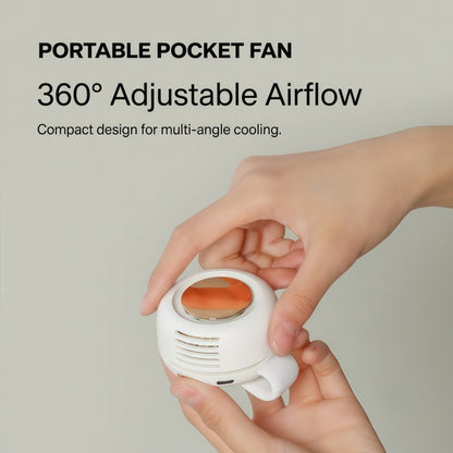 Portable Bladeless Clip-On Fan – 360° Airflow Personal Wearable Pocket Fan