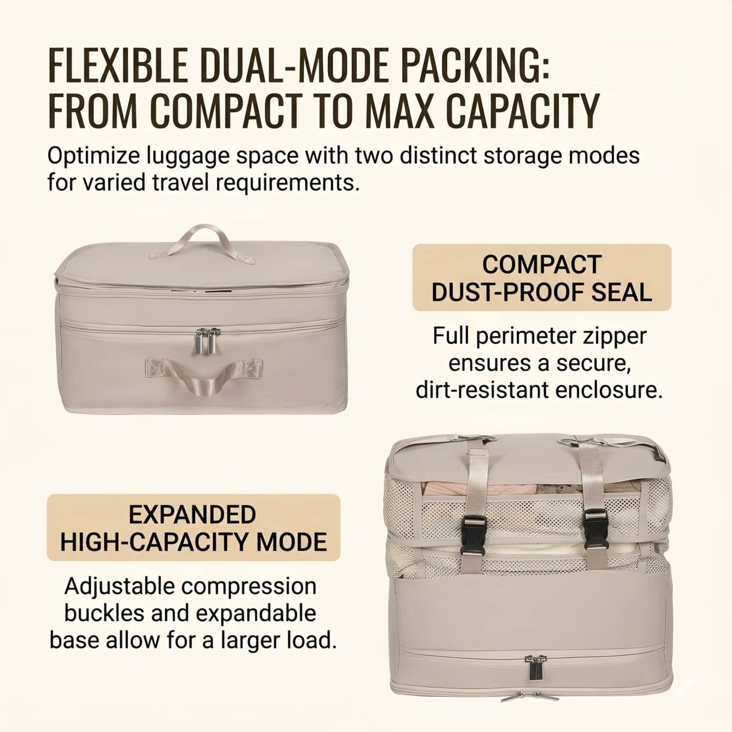 5-Tier Foldable Hanging Travel Packing Organizer | Portable Luggage Packing Cube & Closet System