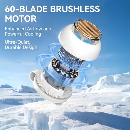Portable Clip-on Fan, 5-Speed Hands-Free Wearable Mini Waist Fan with Digital LED Display & 360° Adjustable Airflow