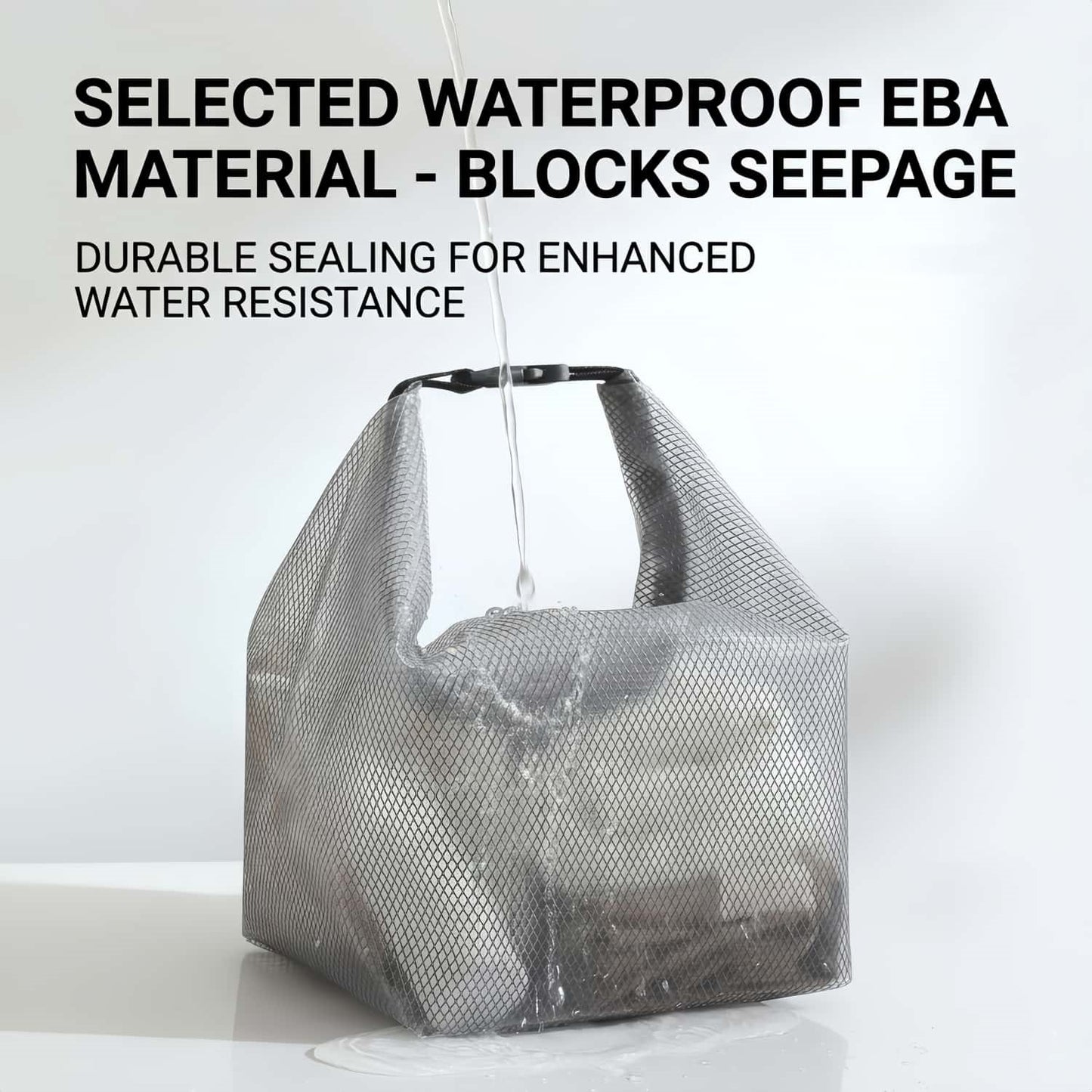Water-Resistant EVA Mesh Travel Dry Bag - Roll-Top Swim, Gym & Toiletry Organizer