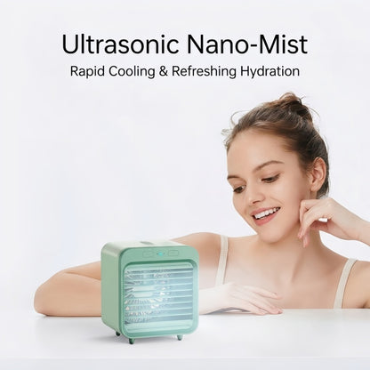 Portable Desktop Air Cooler Fan – USB Rechargeable Evaporative Air Conditioner with Top-Fill Water Tank, 3 Speeds & Ultra-Quiet Operation
