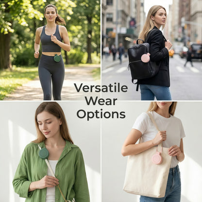 Portable Clip-On Personal Fan - Hands-Free Wearable Waist & Neck Cooling Fan, 3-Speed 360° Rotatable Rechargeable Airflow