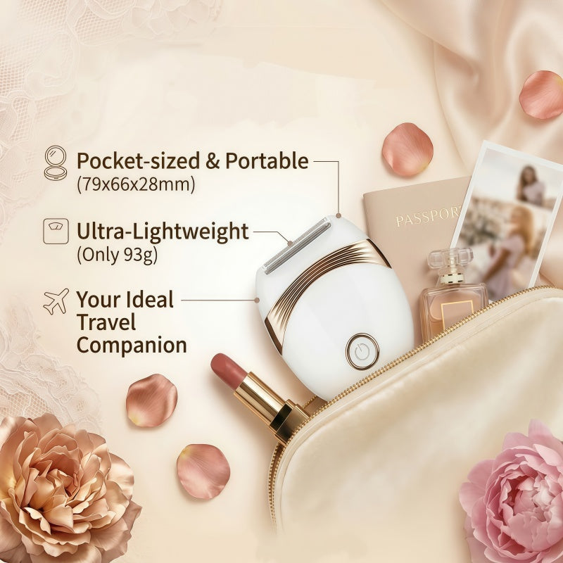 Women's Rechargeable Electric Shaver - 3-in-1 Portable Cordless Hair Trimmer with Floating Foil