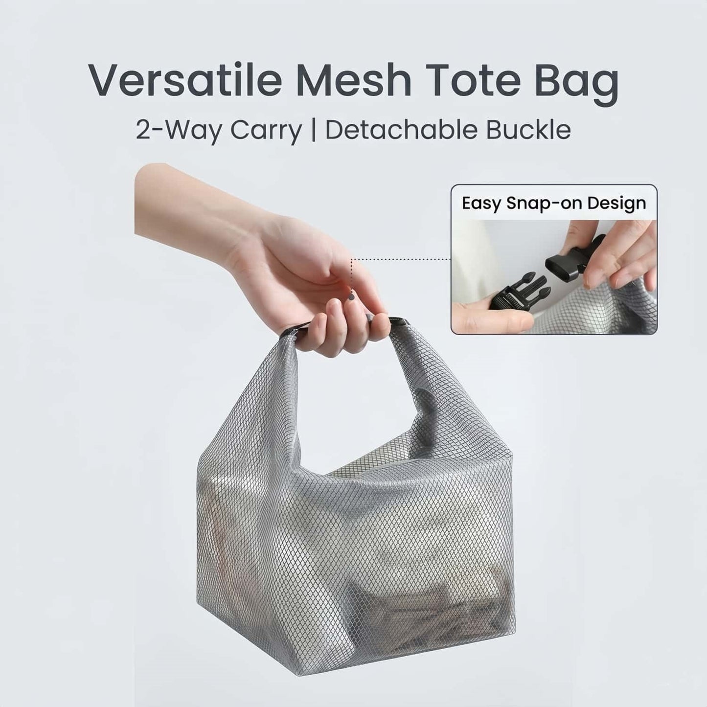 Water-Resistant EVA Mesh Travel Dry Bag - Roll-Top Swim, Gym & Toiletry Organizer