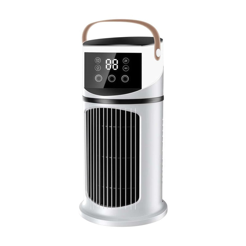 Portable Evaporative Air Cooler & Cool Mist Humidifier – Desk Tower Fan with 9 Speeds, Smart Touch Control & Night Light