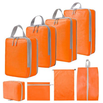 Compression Packing Cube Set - Water-Resistant Travel Luggage Organizers