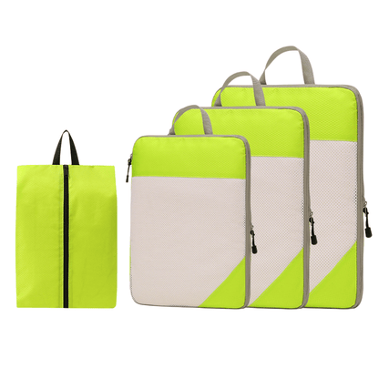 Compression Travel Packing Cubes & Organizer Set - Water-Resistant Ripstop Nylon