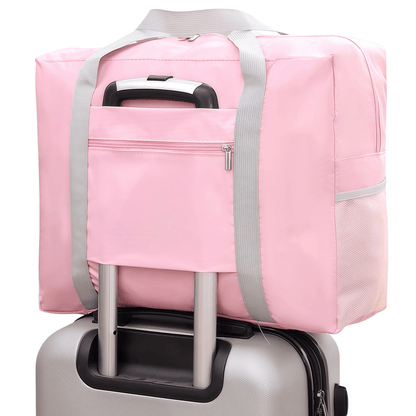 Water-Resistant Foldable Travel Duffel Bag - Carry-On Weekender Tote with Luggage Sleeve, 23L