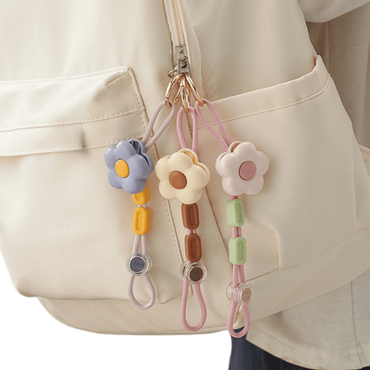 3-Piece Multipurpose Flower Hat Clip & Anti-Drop Lanyard with Adjustable Cord for Bags and Travel