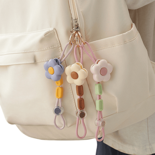 3-Piece Multipurpose Flower Hat Clip & Anti-Drop Lanyard with Adjustable Cord for Bags and Travel