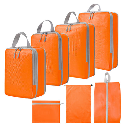 Compression Packing Cube Set - Water-Resistant Travel Luggage Organizers