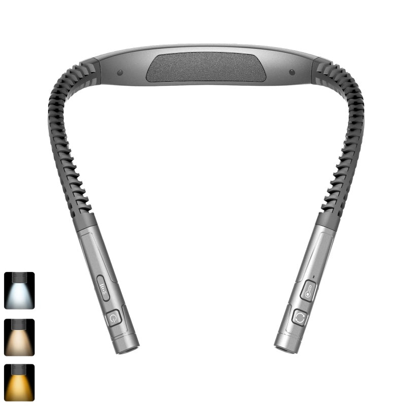 LED Neck Reading Light – Rechargeable Wearable Book Light with 3 Color Modes, Stepless Dimming & Auto-Off Timer