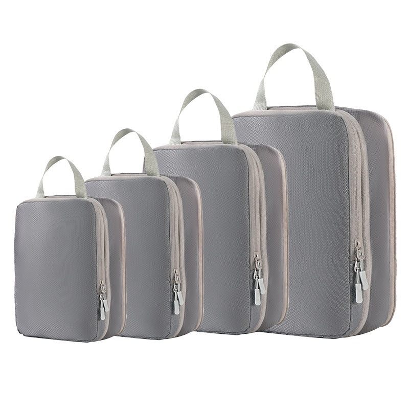 4-Piece Compression Packing Cube Set, Water-Resistant Travel Luggage Organizers