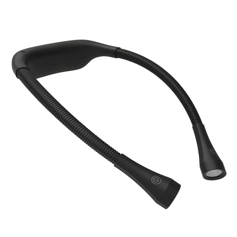 Rechargeable LED Neck Reading Light - Flexible Hands-Free Book Light with 3 Color Modes & Stepless Dimming