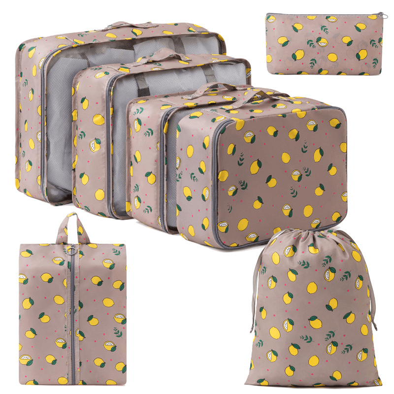Water-Resistant Travel Packing Cubes Set - Luggage Organizers with Hanging Toiletry Bag & Shoe Pouches