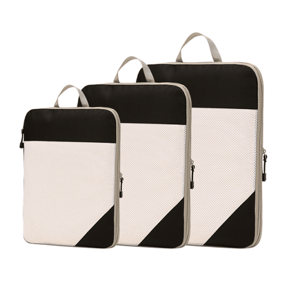 Compression Travel Packing Cubes & Organizer Set - Water-Resistant Ripstop Nylon