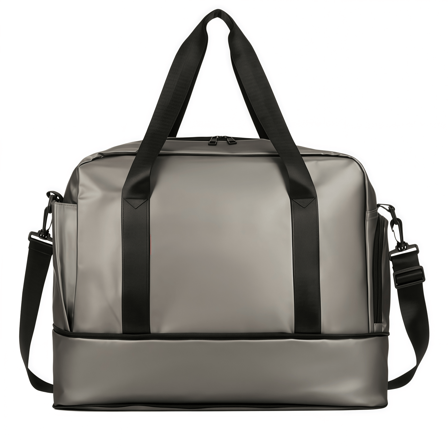 Expandable Travel Duffel Bag with Shoe Compartment and Wet Pocket - Water-Resistant Weekender Gym Bag