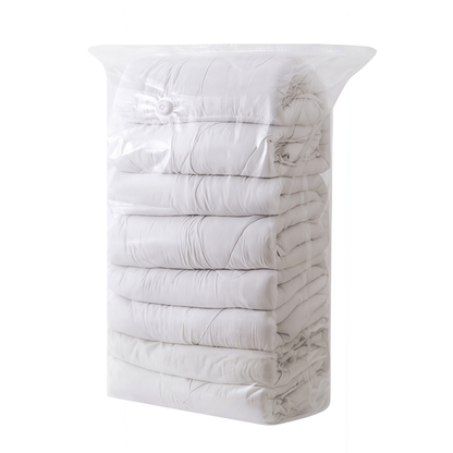 Heavy-Duty Cube Vacuum Storage Bags - No Pump Needed Space Saver Bags for Clothes & Bedding, Airtight & Waterproof
