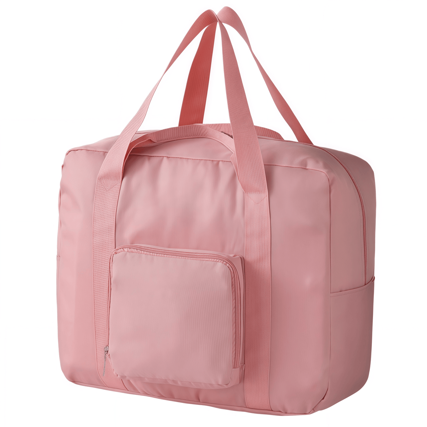 Foldable Travel Duffel Bag with Trolley Sleeve, Water-Resistant Oxford Cloth Overnight Weekender Tote for Luggage