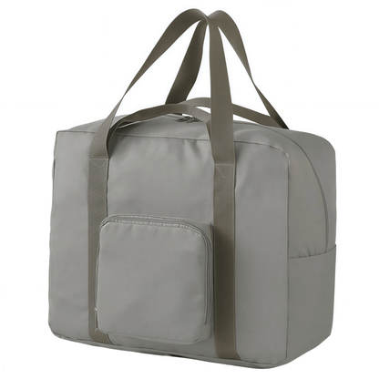 Foldable Travel Duffel Bag with Trolley Sleeve, Water-Resistant Oxford Cloth Overnight Weekender Tote for Luggage