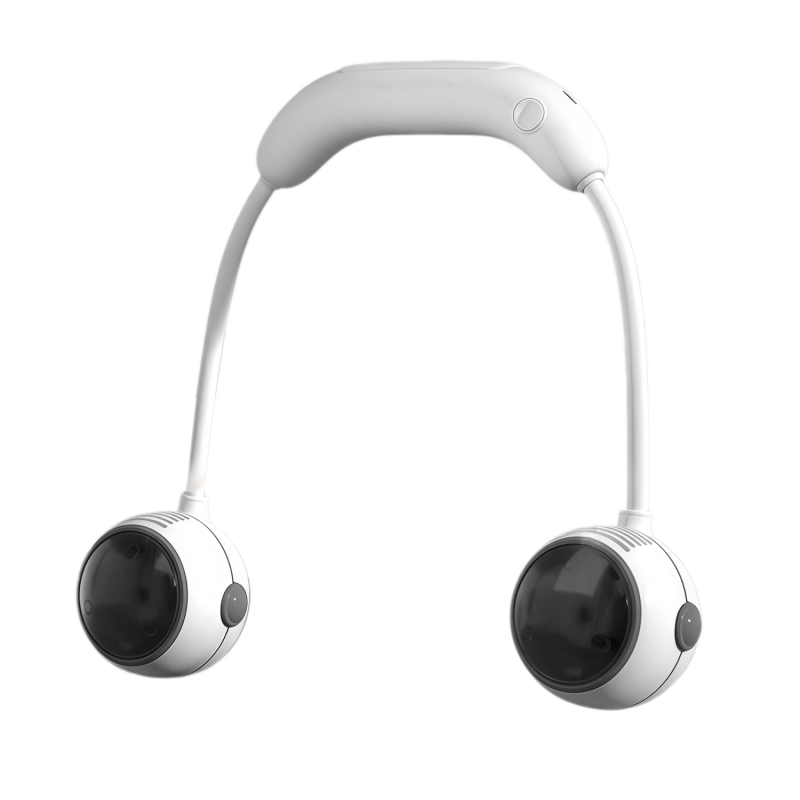 Portable Neck Fan, 360° Flexible Hands-Free Wearable Personal Fan with 3 Speeds & Dual Turbines