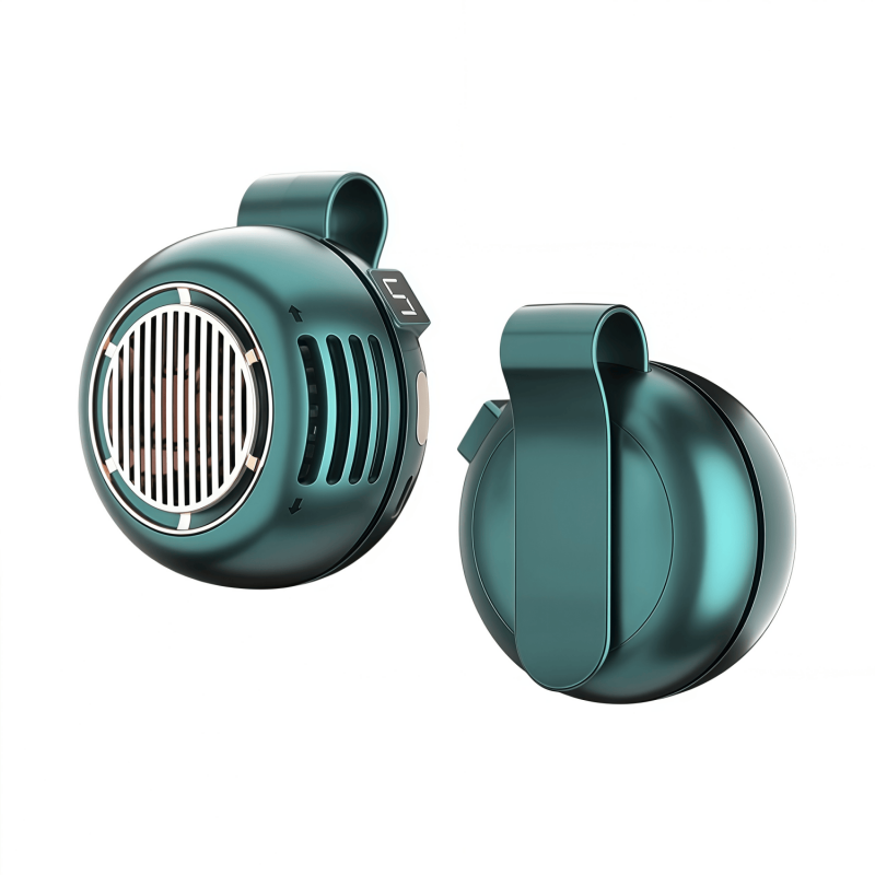 Portable Clip-on Fan, 5-Speed Hands-Free Wearable Mini Waist Fan with Digital LED Display & 360° Adjustable Airflow