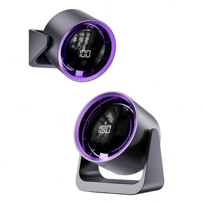2-in-1 Turbo Desk & Wall Mount Personal Cooling Fan – Smart LED Display, 100 Speed Settings & 180° Vertical Tilt