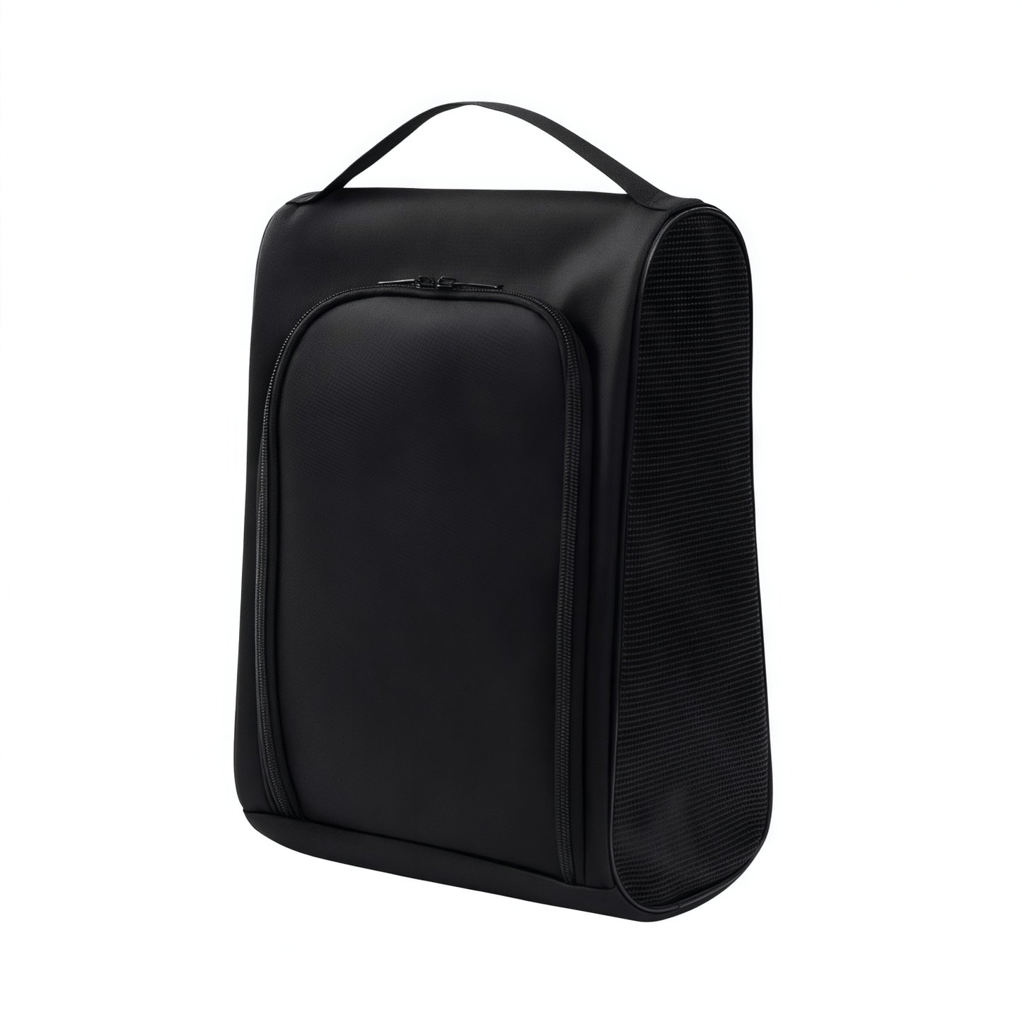 Portable Travel Shoe Bag Organizer with Breathable Mesh Panels - Black