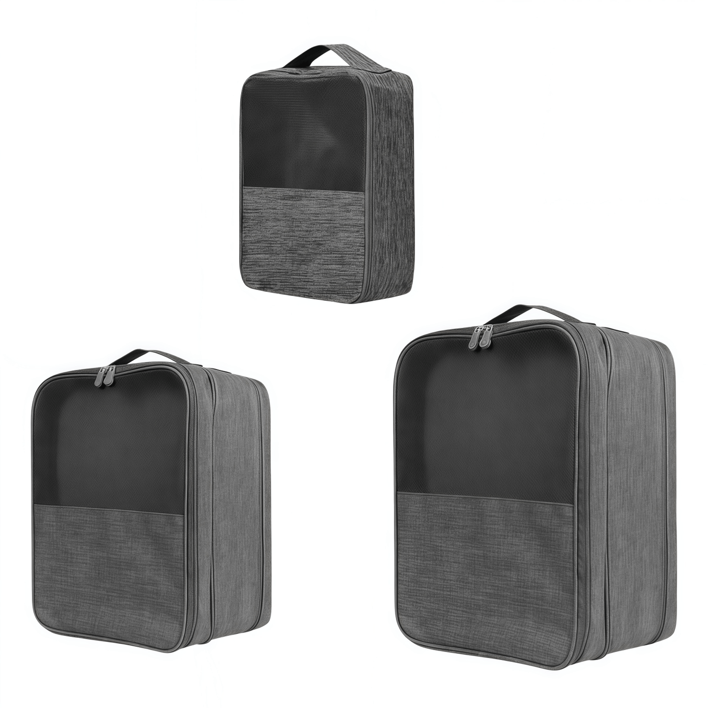 3-Layer Travel Shoe Bag Organizer with Luggage Strap, Water-Resistant Shoe Pouch for Men & Women