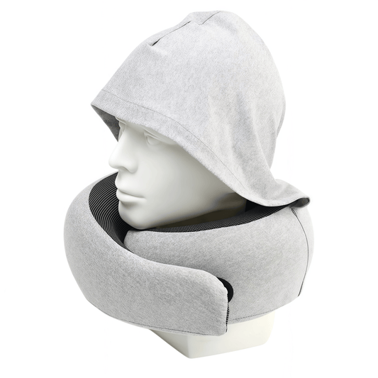 Ergonomic High-Density Memory Foam Travel Neck Pillow with 360° Support, Breathable Mesh & Travel Pouch