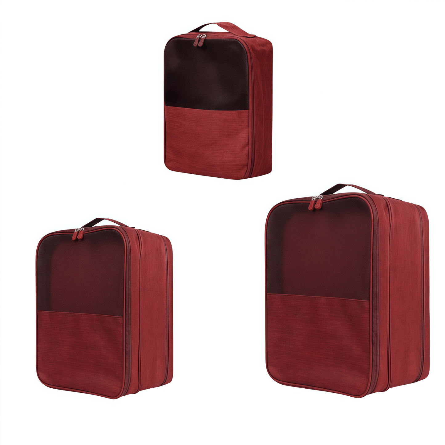 3-Layer Travel Shoe Bag Organizer with Luggage Strap, Water-Resistant Shoe Pouch for Men & Women