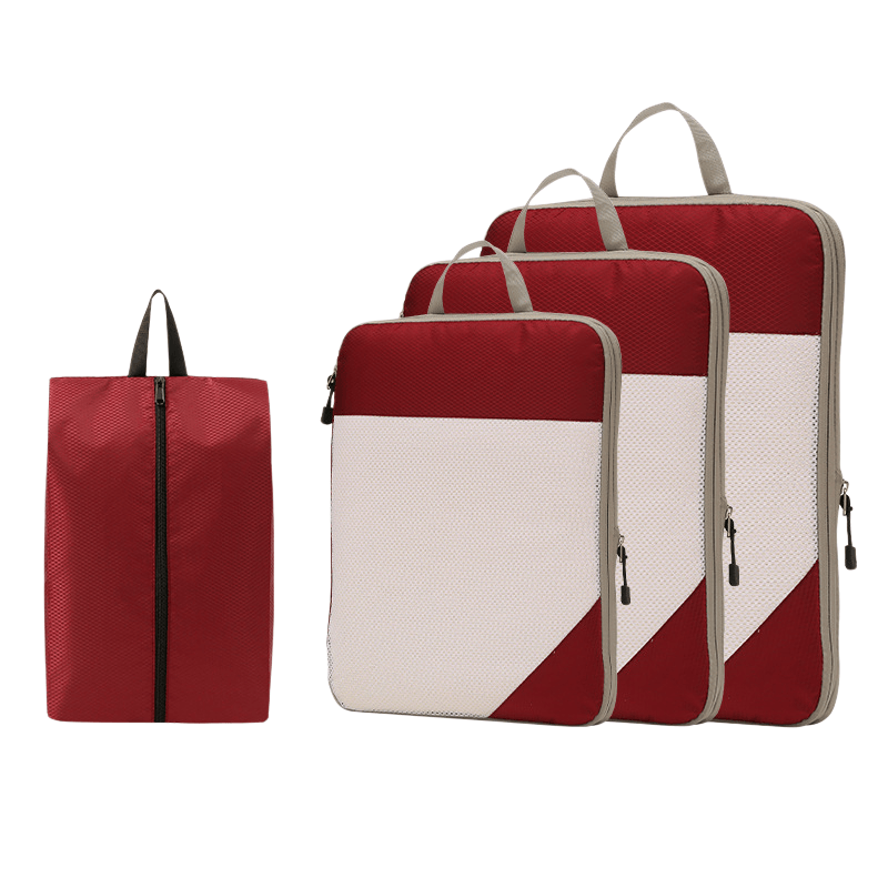 Compression Travel Packing Cubes & Organizer Set - Water-Resistant Ripstop Nylon