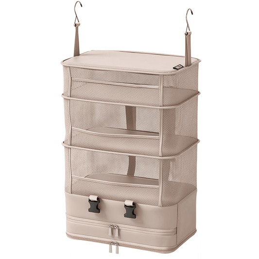 5-Tier Foldable Hanging Travel Packing Organizer | Portable Luggage Packing Cube & Closet System