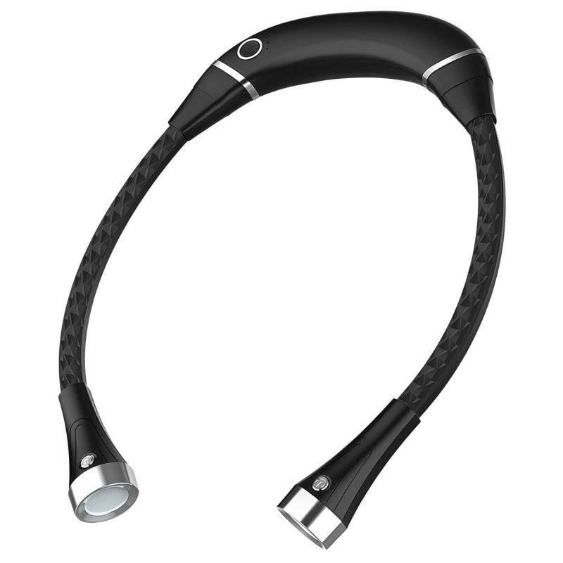 Rechargeable LED Neck Reading Light – Hands-Free Flexible Book Light with 3 Color Modes & Power Bank