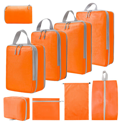 Compression Packing Cube Set - Water-Resistant Travel Luggage Organizers