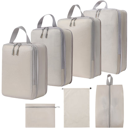Compression Packing Cube Set - Water-Resistant Travel Luggage Organizers