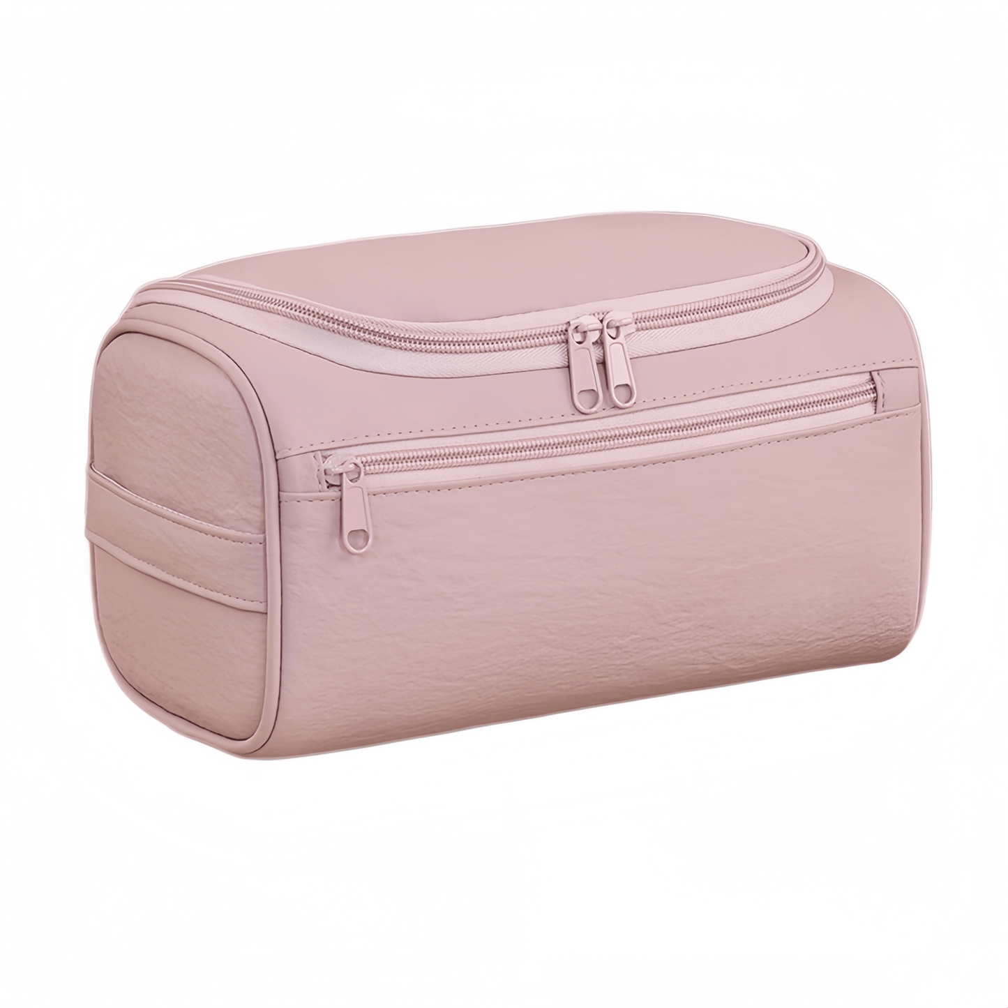 Large Capacity Hanging Toiletry Bag - Water-Resistant PU Leather Travel Organizer, 9.8" x 5.5" x 5.1"