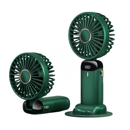 Portable Handheld Fan – 10000mAh USB-C Rechargeable Mini Fan with Smart LED Display, 5 Speeds, 90° Foldable Neck & Aroma Diffuser