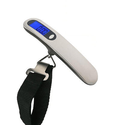 Portable Digital Luggage Scale - 110lbs/50kg Hanging Travel Weight Scale with Backlit LCD & Tare Function