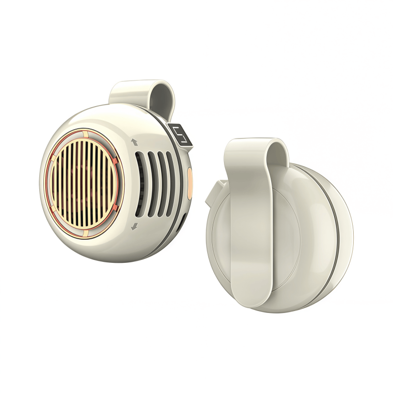 Portable Clip-on Fan, 5-Speed Hands-Free Wearable Mini Waist Fan with Digital LED Display & 360° Adjustable Airflow