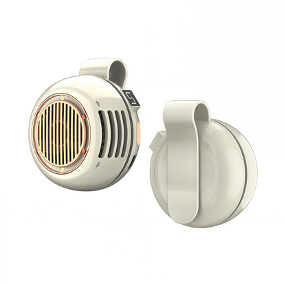 Portable Clip-on Fan, 5-Speed Hands-Free Wearable Mini Waist Fan with Digital LED Display & 360° Adjustable Airflow