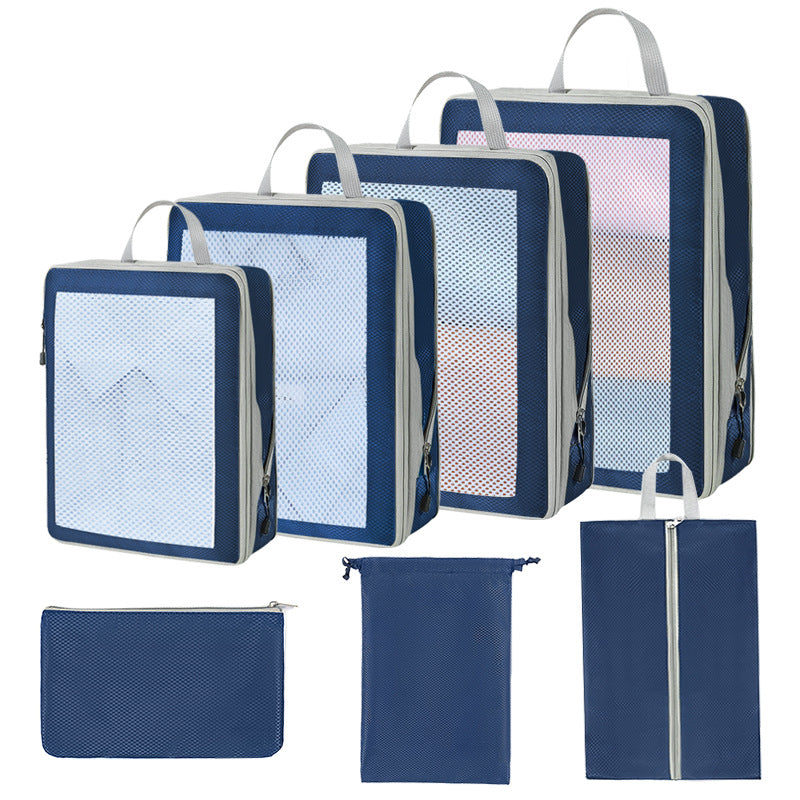 Compression Packing Cubes Set for Travel Luggage - Water-Repellent Organizers with Shoe Bags & Pouches