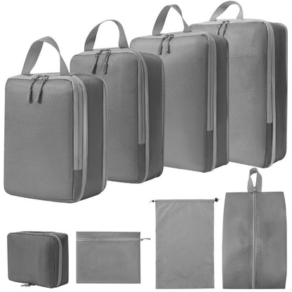 Compression Packing Cube Set - Water-Resistant Travel Luggage Organizers