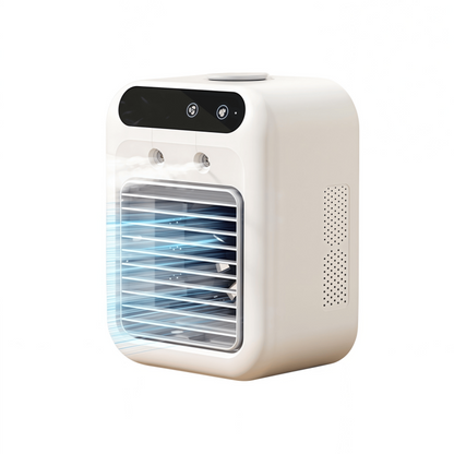 Portable Misting Desk Fan, 500ml Evaporative Air Cooler with Smart Touch Screen & 2 Speeds