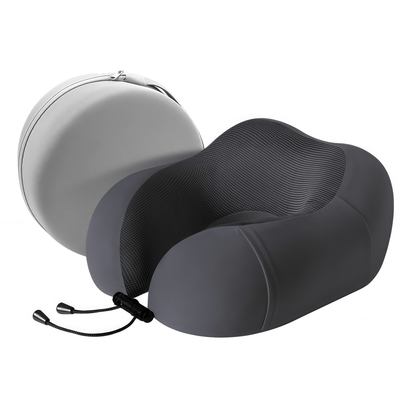 Ergonomic U-Shaped Memory Foam Travel Neck Pillow with Cooling Mesh and Carrying Case